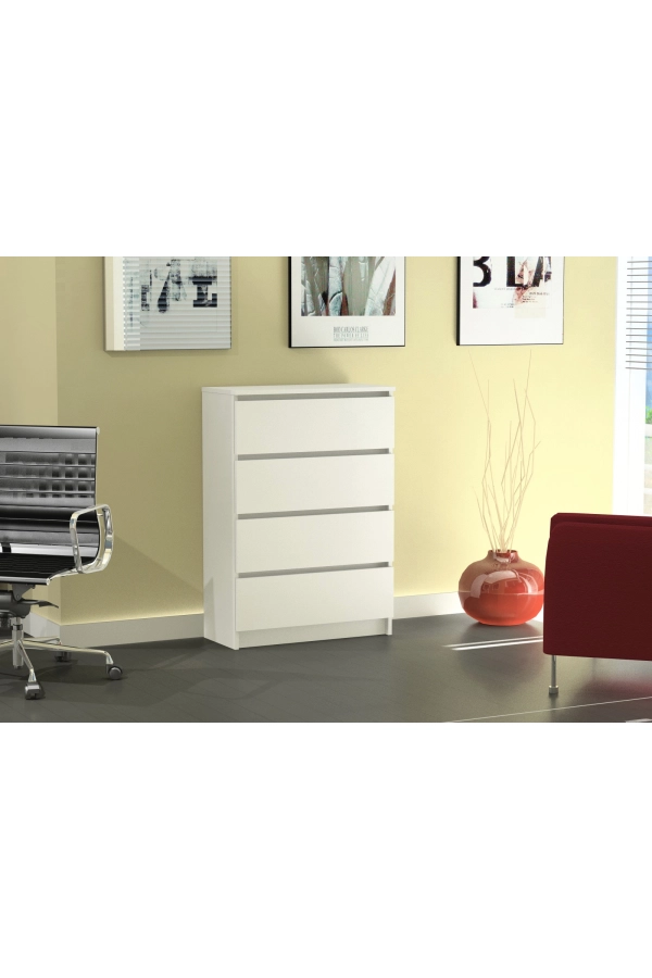 Komoda RICO 4S biała 80 cm
